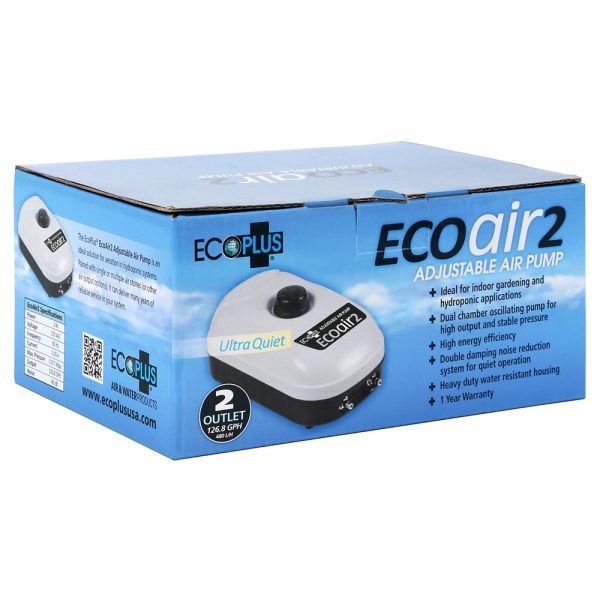 125ecoplusecoair2outlet3w126gph1 - ecoplus ecoair2-126gph