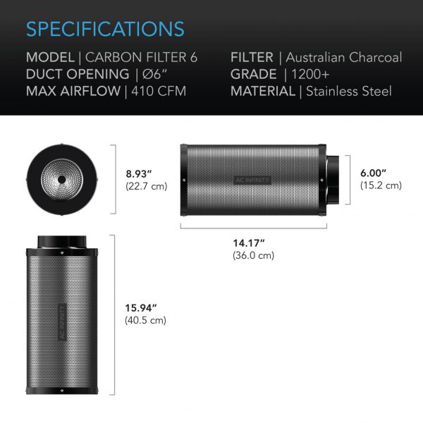 Ac infinity 6" carbon filter - image 2