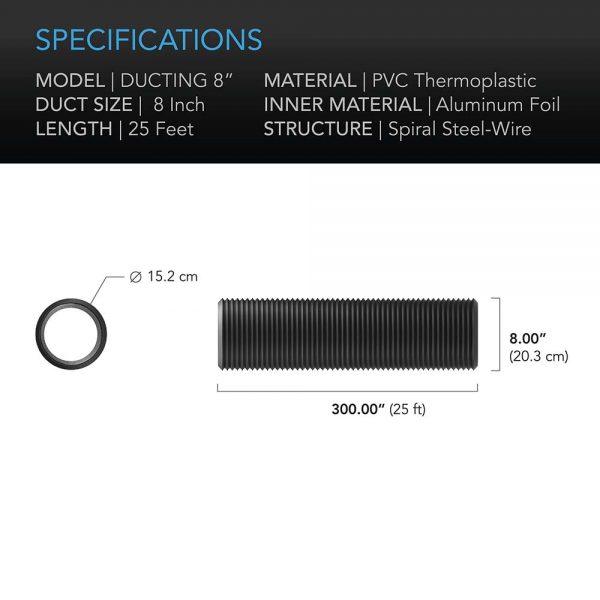 592acinfinity8induct5 - ac infinity 8" duct