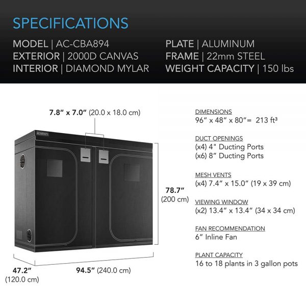 Ac infinity 894 4x8 tent - image 2