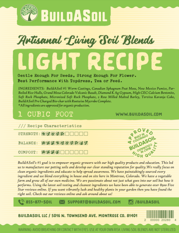 Buildasoil light recipe soil