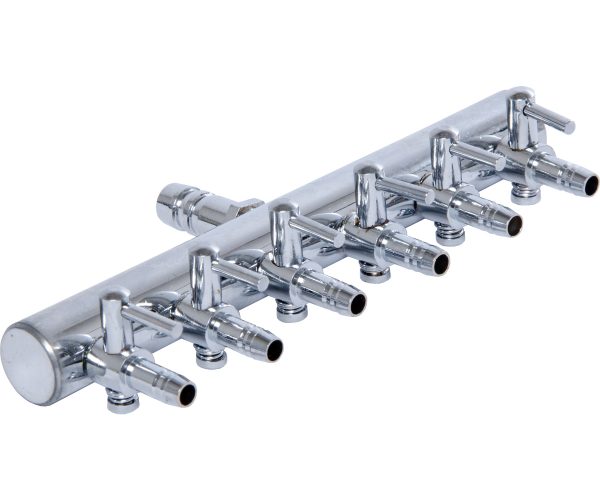 Active aqua 6-outlet metal air manifold
