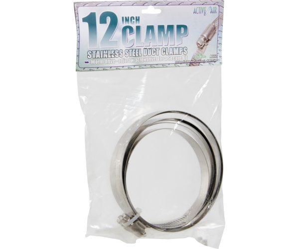 Stainless steel duct clamps, 12"