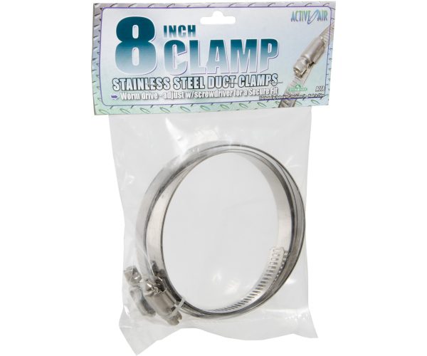 Stainless steel duct clamps, 8"