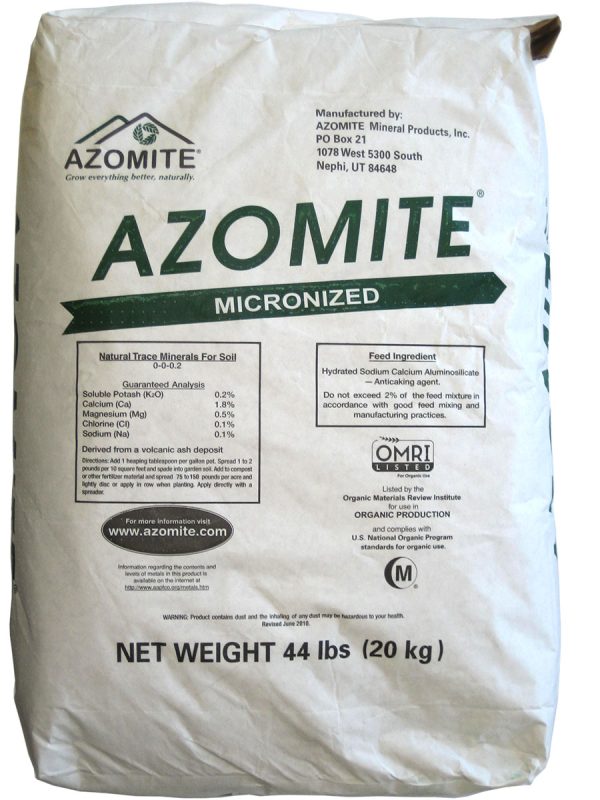 Azomite micronized natural trace minerals, 44 lbs