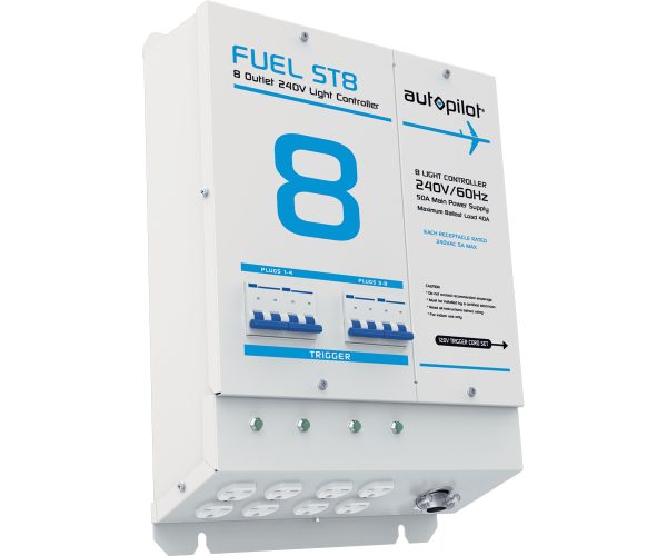 Fuel st8 light controller, 8 outlet, 240v, with single trigger