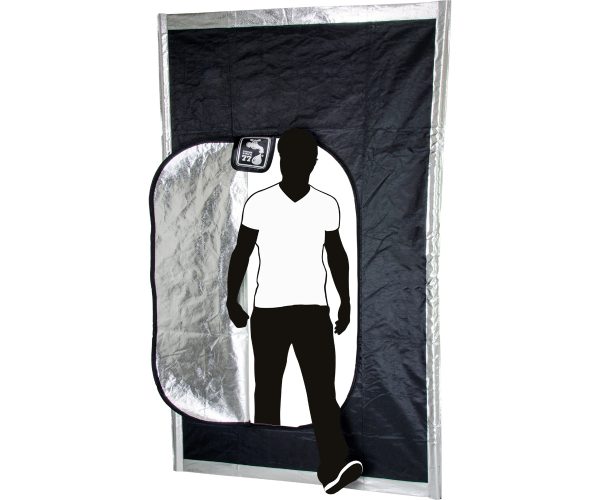 Black hatch zipper door