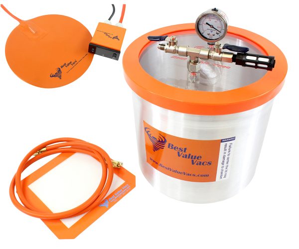 Best value vacs 3 gallon aluminum vacuum chamber with 9" digital heat pad
