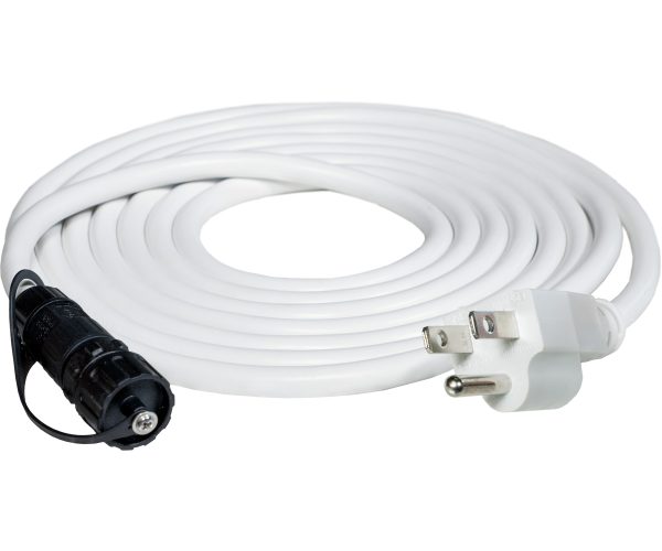 Chm108210w 1 - photobio vp white cable harness, 18awg, 110-120v, 5-15p, 10'