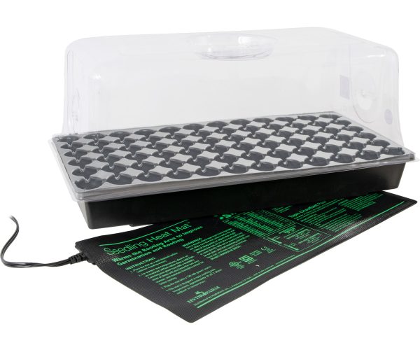 Jump start hot house w/heat mat, tray, 72-cell insert, 7. 5" dome