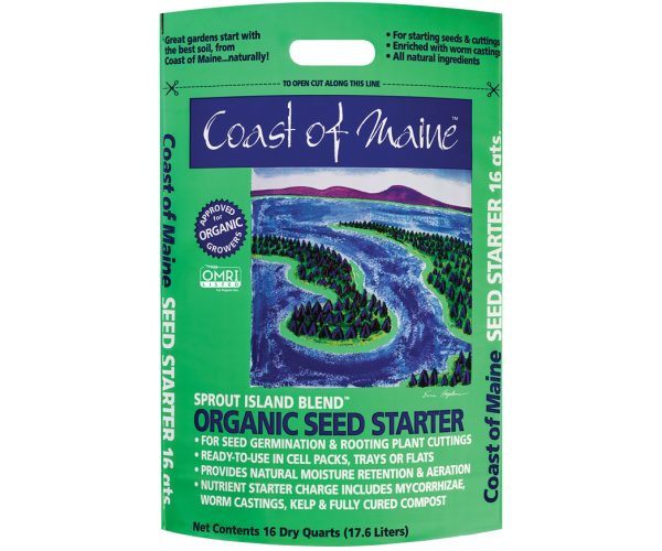 Coast of maine sprout island seed starter soil, 16 qt