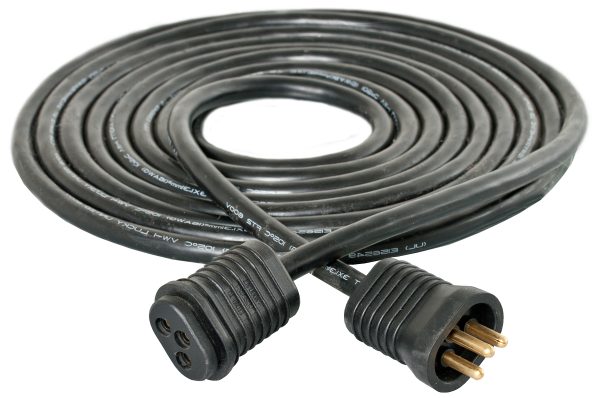 Lamp cord extension, 15', lock & seal