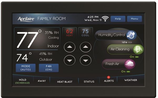 Anden by aprilaire color touchscreen wi-fi automation iaq thermostat