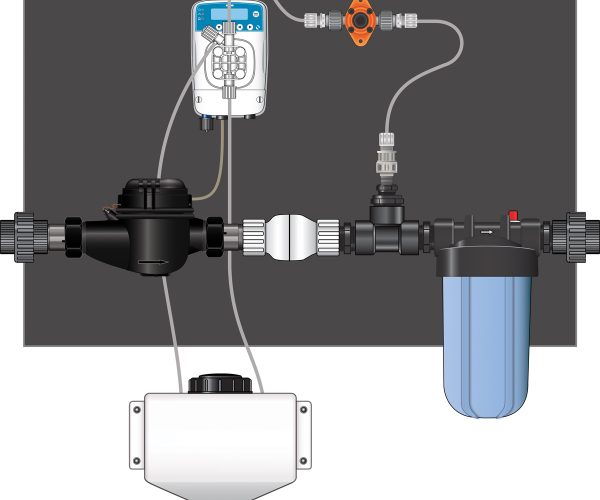Dilution solutions nutrient delivery system (nds) micro-doser kit, 1 1/2 in left to right (hi-flo)
