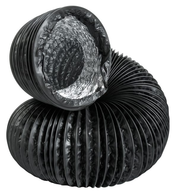 C. A. P. Black lightproof ducting w/clamps. 6" - 25'