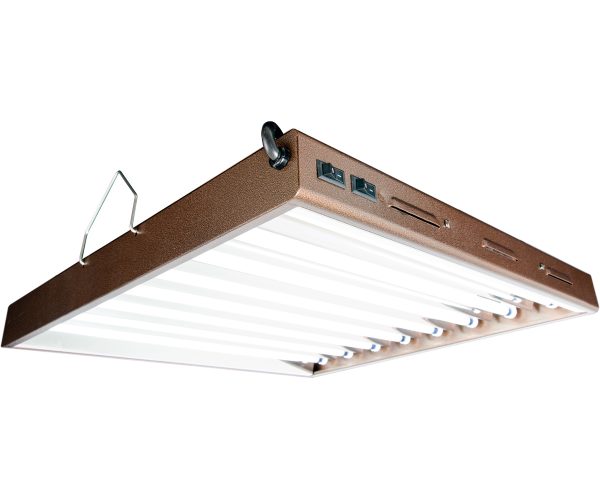 Agrobrite designer t5 192w 2' 8-tube fixture with lamps