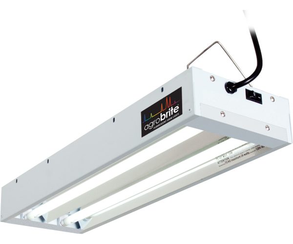 Agrobrite t5 48w 2' 2-tube fixture with lamps