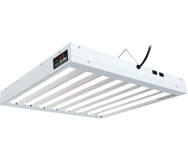 Agrobrite t5 192w 2' 8-tube fixture with lamps