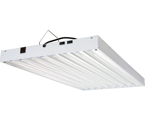 Agrobrite t5 432w 4' 8-tube fixture with lamps, 240v