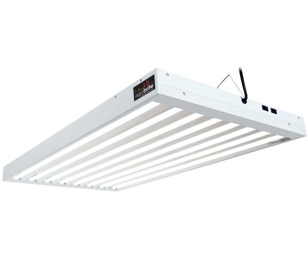 Agrobrite t5 432w 4' 8-tube fixture with lamps
