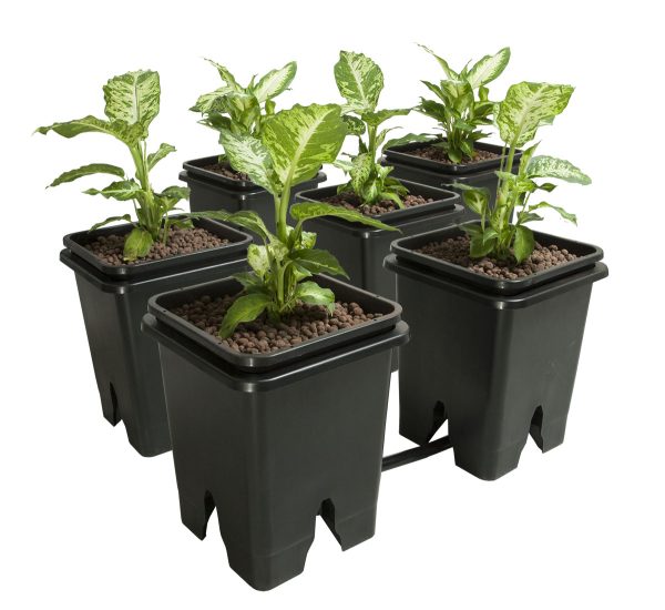 Active aqua grow flow 2. 0 expansion kit w/six 5 gal square pots