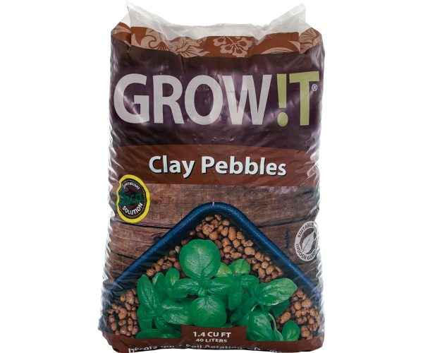 Grow! T clay pebbles, 4 mm-16 mm, 40 l