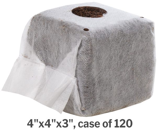 Grow! T commercial coco, rapidrize  block 4"x4"x3", case of 120