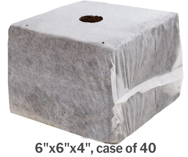 Grow! T commercial coco, rapidrize block 6"x6"x4", case of 40