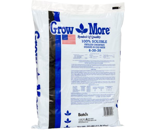 Grow more soluble 6-30-30 standard, 25 lbs