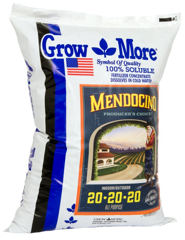 Grow more mendo soluble 20-20-20, 25 lbs
