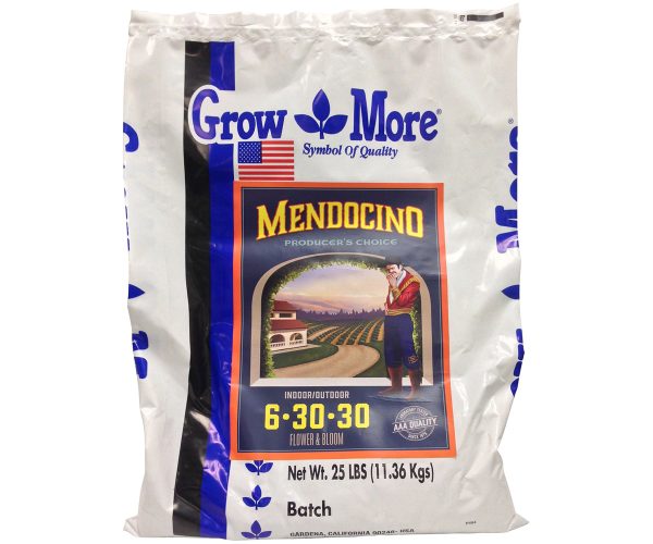 Grow more mendocino flower & bloom 6-30-30, 25 lbs