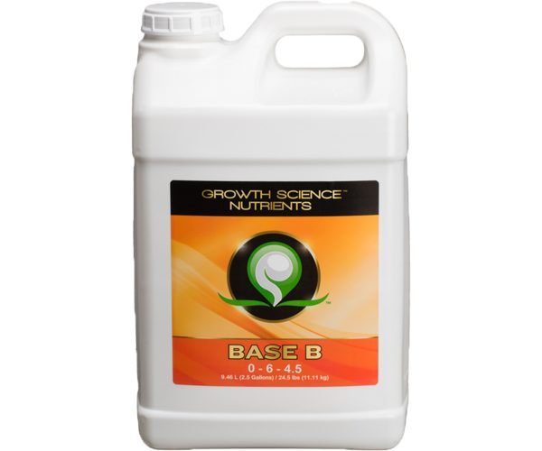 Growth science nutrients base b, 2. 5 gal