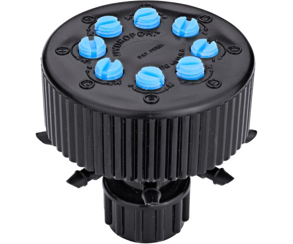 Raindrip adjustable eight-outlet bubbler