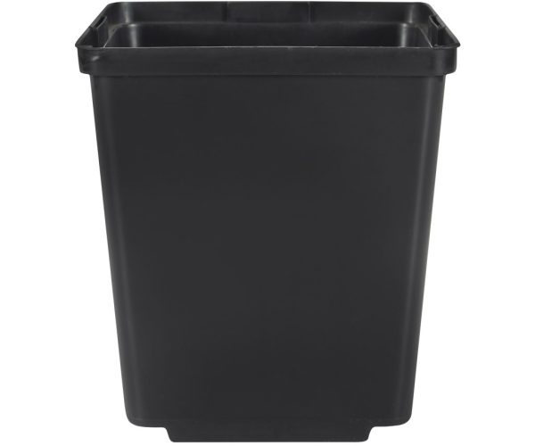 Hg35sqpot 1 - hydrofarm 3. 5" square deep pot with tag slot, black, case of 832