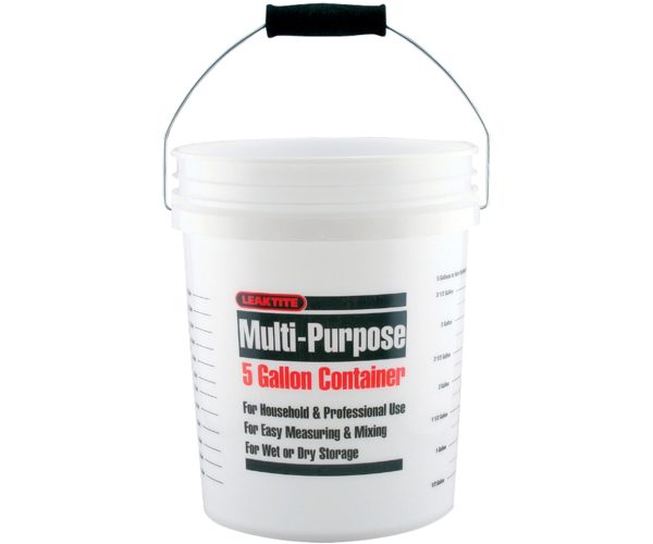 Hydrofarm white measuring bucket, 5 gal