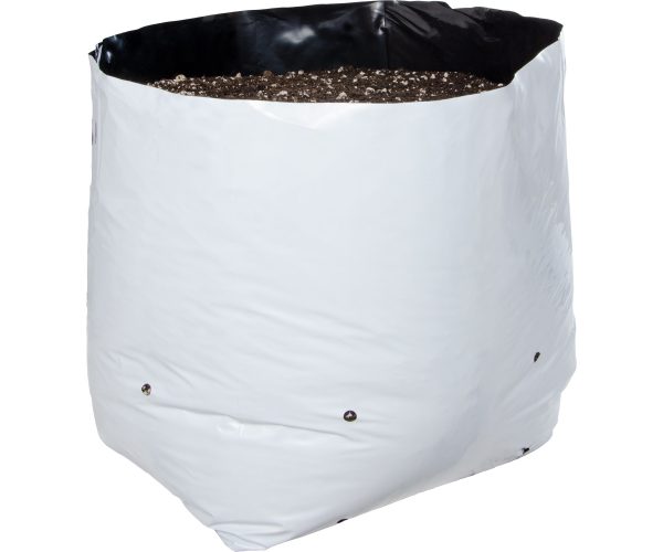 Hydrofarm black & white grow bag, 10 gal (20 packs of 10)