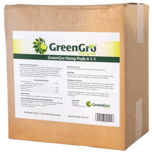 Hgc705260 01 - greengro hemp pods 4-1-1 (250/cs)