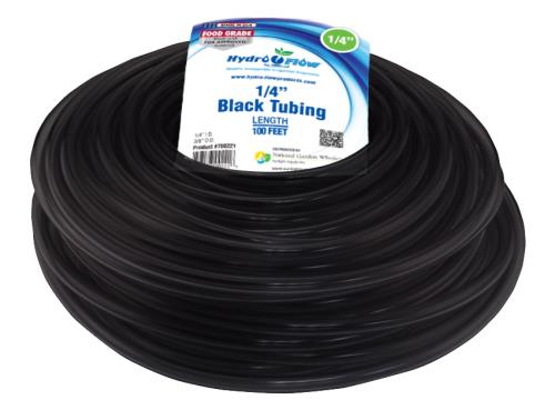 Hgc708221 01 - hydro flow vinyl tubing black 1/4 in id - 3/8 in od 100 ft roll