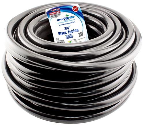 Hgc708245 01 - hydro flow vinyl tubing black 3/4 in id - 1 in od 100 ft roll