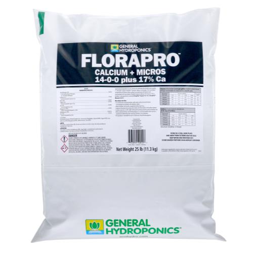 Hgc718008 01 - general hydroponics florapro calcium + micros soluble 25 lb bag (80/plt)