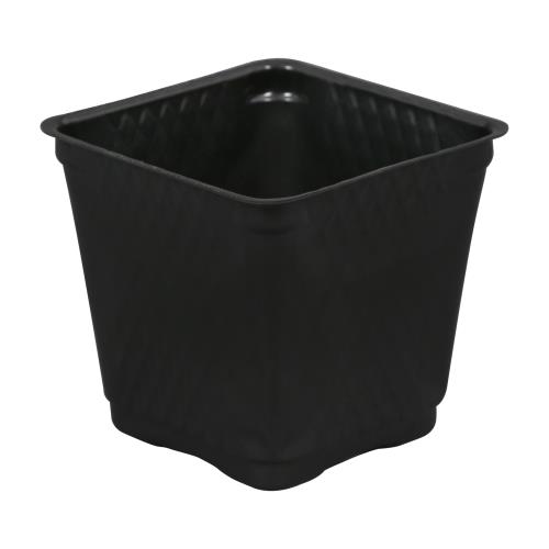 Hgc724032 01 - gro pro square plastic pot black 3. 5 in (1375/cs)