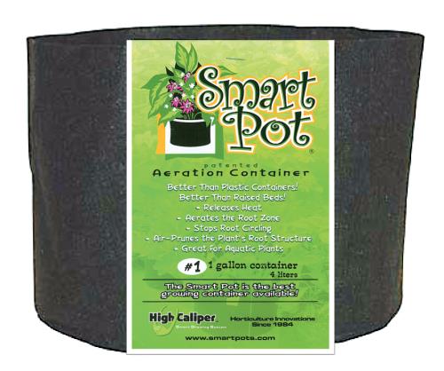 Hgc724700 01 - smart pot black 1 gallon (100/cs)