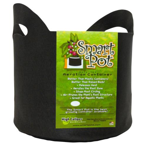 Hgc724710 01 - smart pot black 3 gallon w/ handles (50/cs)