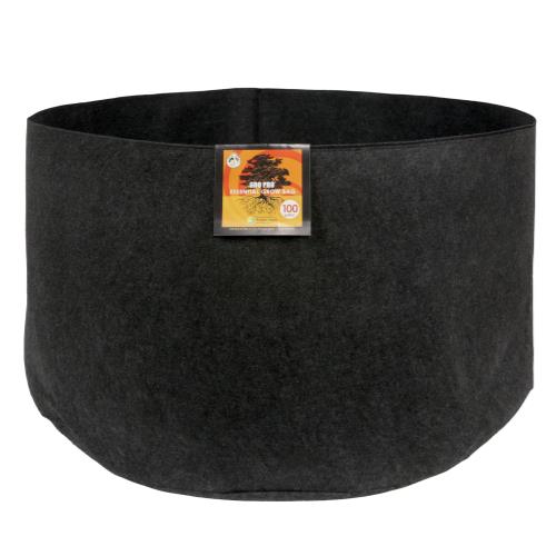 Hgc725074 01 - gro pro essential round fabric pot - black 100 gallon (15/cs)