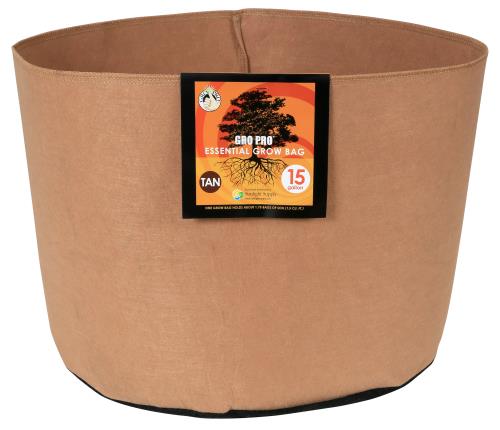 Hgc725102 01 - gro pro essential round fabric pot - tan 15 gallon (48/cs)
