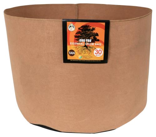 Hgc725106 01 - gro pro essential round fabric pot - tan 30 gallon (30/cs)