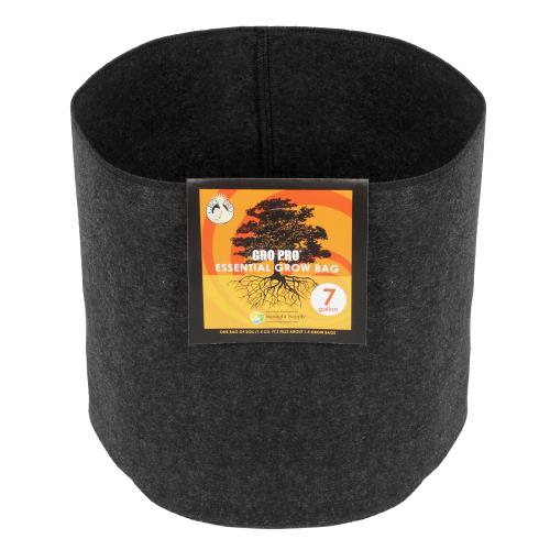 Hgc725325 01 - gro pro essential round fabric pot - black 7 gallon (84/cs)