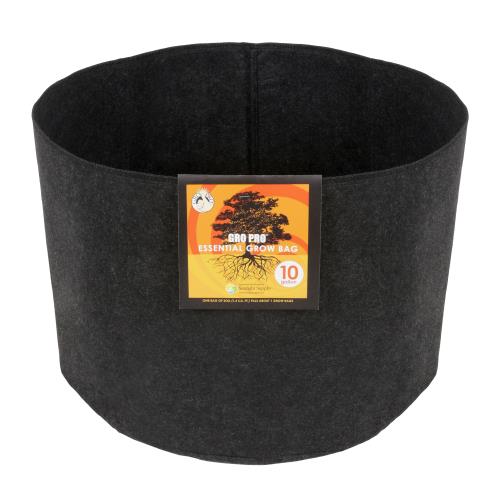 Hgc725330 01 - gro pro essential round fabric pot - black 10 gallon (60/cs)