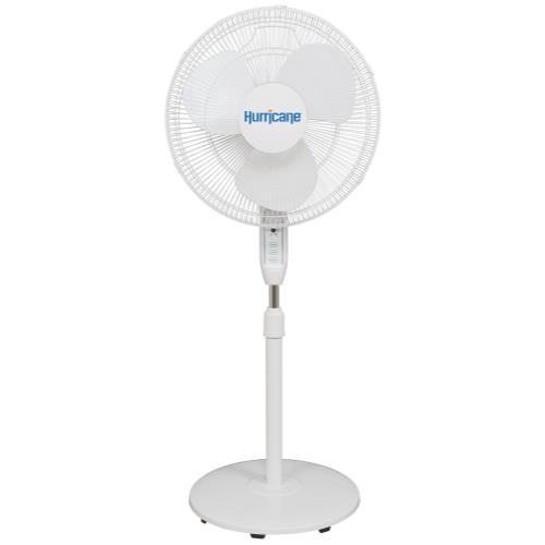 Hgc736545 01 - hurricane supreme oscillating stand fan w/ remote - 16 in - white