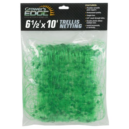 Hgc740100 01 - grower's edge green trellis netting 6. 5 ft x 10 ft (24/cs)